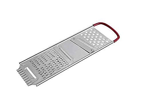 SG CRAFTS Multi-Purpose Stainless Steel Grater with Handle Kitchen Tool, (Cheese and Vegetable Grater, Slicer, Chips Maker). (SS Grater/Pealer)