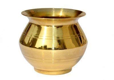 SG CRAFTS™ Brass Puja Kalash/Lota for Puja Purpose | Ghat Sthapna etc.(100% Pure Brass)